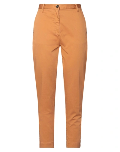 Shop Nine:inthe:morning Nine In The Morning Woman Pants Ocher Size 26 Cotton, Elastane In Yellow