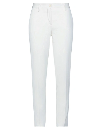 Shop Brian Dales Woman Pants Ivory Size 10 Polyester, Elastane In White