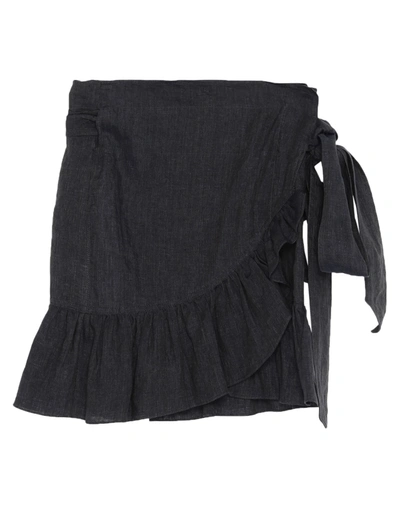 Shop Isabel Marant Étoile Marant Étoile Woman Mini Skirt Steel Grey Size 12 Linen