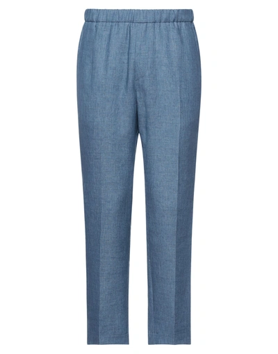 Shop Be Able Man Pants Slate Blue Size 32 Linen