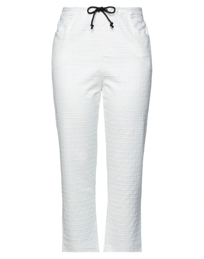 Shop Brand Unique Woman Pants White Size 1 Cotton, Viscose, Polyester, Polyamide