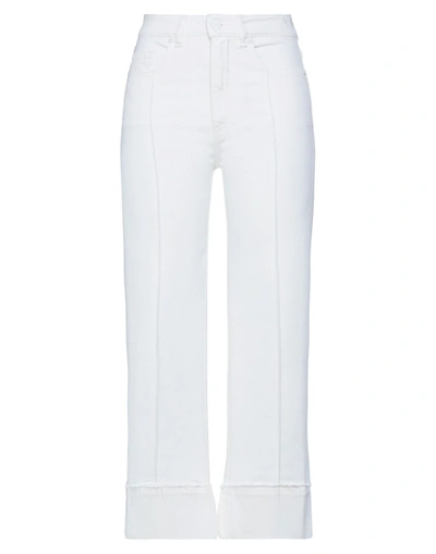 Shop P Jean P_jean Woman Jeans White Size 30 Cotton, Polyester, Elastane
