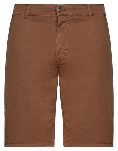 Shop Grey Daniele Alessandrini Man Shorts & Bermuda Shorts Brown Size 32 Cotton, Elastane