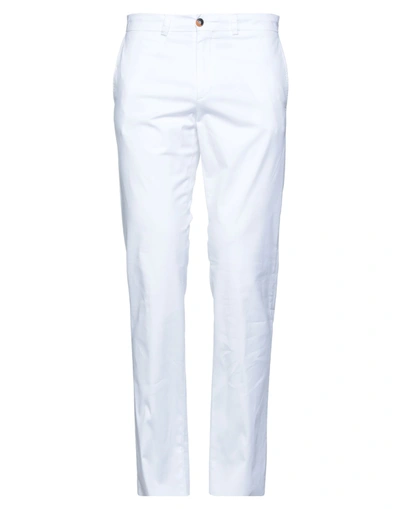 Shop Henry Cotton's Pants In White