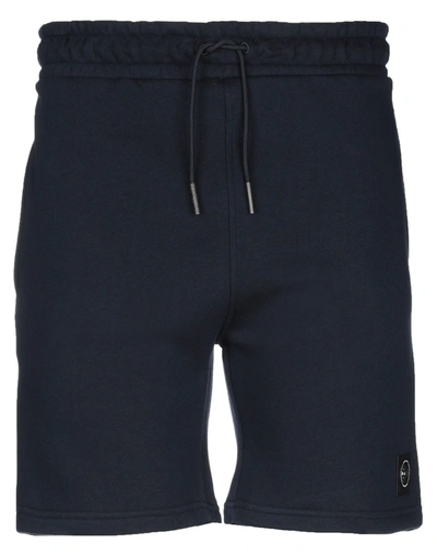 Shop Marshall Artist Man Shorts & Bermuda Shorts Midnight Blue Size S Cotton, Polyester