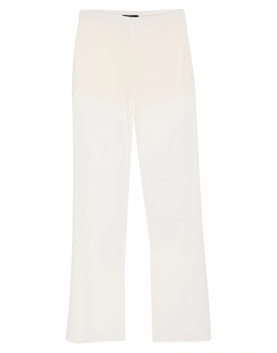 Shop Clips Woman Pants White Size M Viscose, Polyester