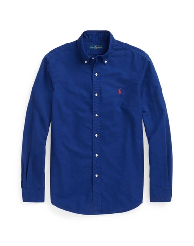 Shop Polo Ralph Lauren Shirts In Bright Blue
