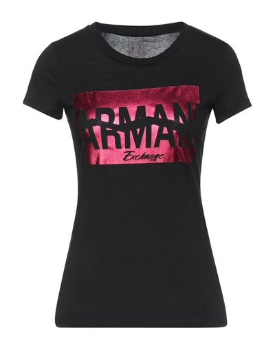 Shop Armani Exchange T-shirts In Black