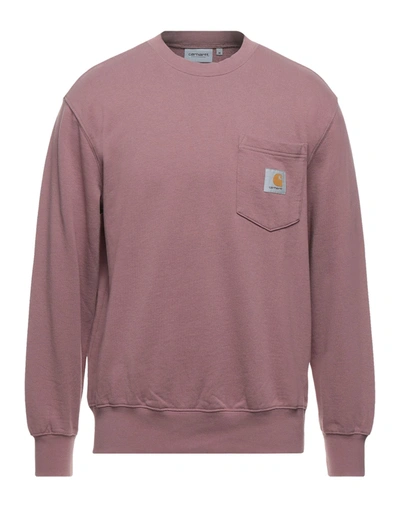 Shop Carhartt Sweatshirts In Pastel Pink