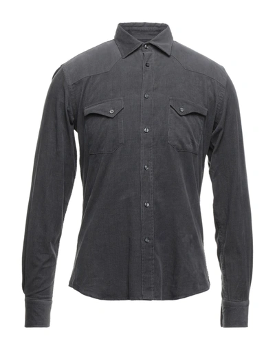 Shop Stilosophy Industry Stilosophy Man Shirt Lead Size S Cotton In Grey