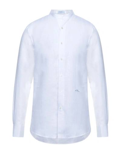 Shop Malo Man Shirt White Size 16 ½ Linen