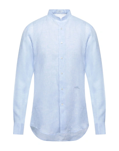 Shop Malo Man Shirt Sky Blue Size 16 ½ Linen