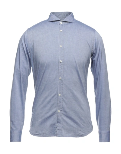 Shop Gmf 965 Man Shirt Blue Size 15 ½ Cotton
