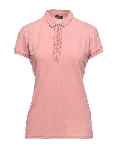 Shop Fred Perry Polo Shirts In Salmon Pink