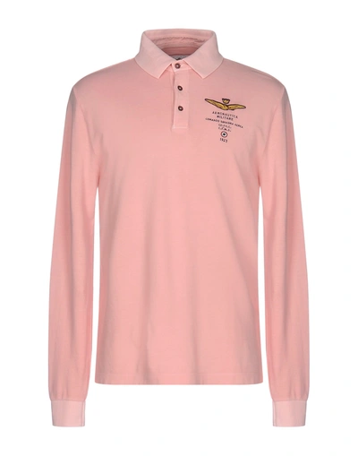 Shop Aeronautica Militare Polo Shirts In Pink