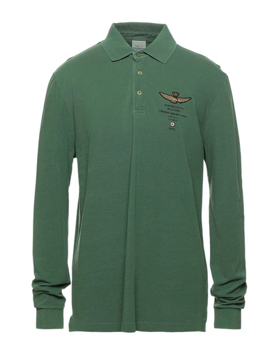 Shop Aeronautica Militare Man Polo Shirt Green Size S Cotton
