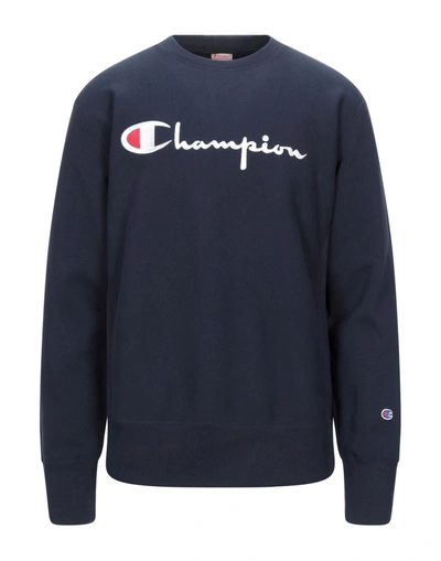 Shop Champion Reverse Weave Crewneck Sweatshirt Man Sweatshirt Midnight Blue Size Xs Cotton, Polyester