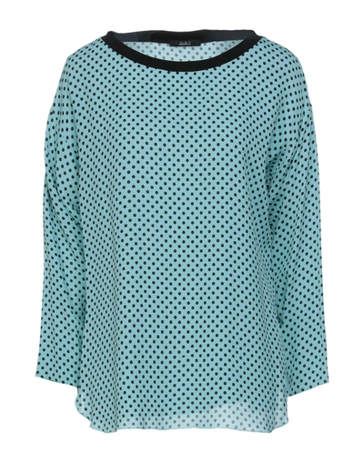 Shop Carla G. Woman Top Turquoise Size 6 Viscose, Elastane In Blue
