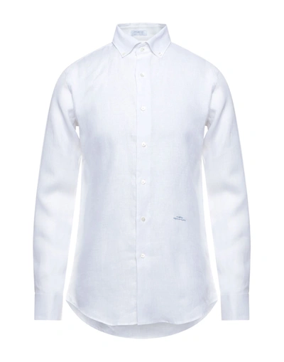 Shop Malo Man Shirt White Size 16 ½ Linen