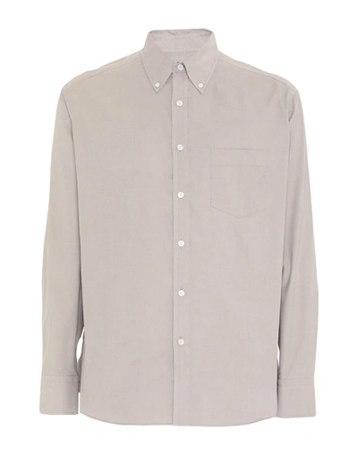 Shop Dunhill Man Shirt Light Grey Size Xl Cotton