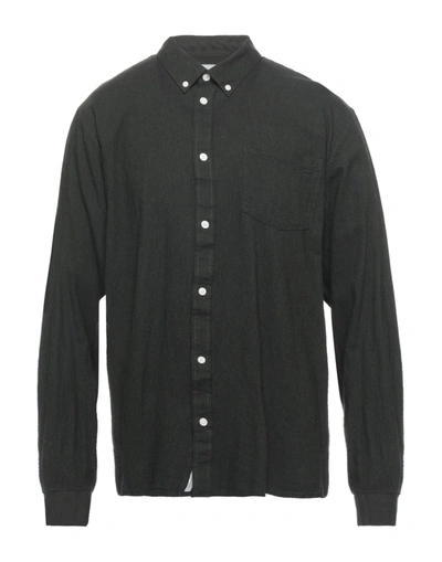 Shop Minimum Man Shirt Dark Green Size S Cotton