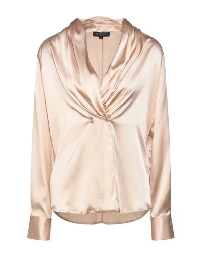 Shop Antonelli Woman Shirt Beige Size 6 Acetate, Silk, Elastane