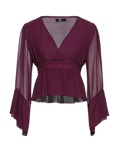 Shop Divedivine Blouses In Garnet