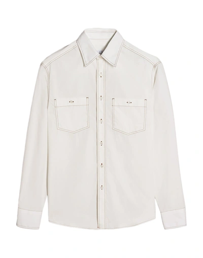 Shop Dunhill Man Shirt White Size Xl Cotton