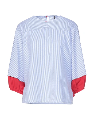 Manila Grace Blouses In Sky Blue