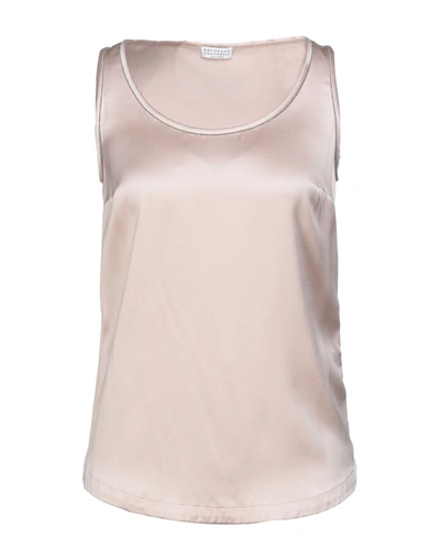 Shop Brunello Cucinelli Tops In Blush