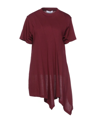 Shop Jw Anderson T-shirts In Maroon