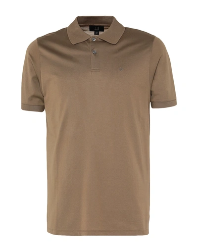 Shop Dunhill Man Polo Shirt Military Green Size S Cotton