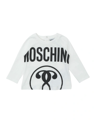 Shop Moschino Baby T-shirts In White