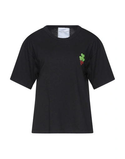 Shop Philosophy Di Lorenzo Serafini Woman T-shirt Black Size L Cotton