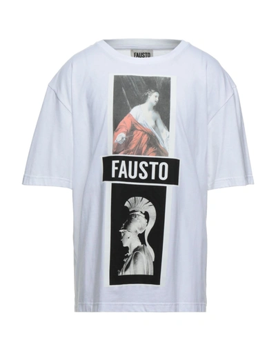 Shop Fausto Puglisi Man T-shirt White Size Xs Cotton