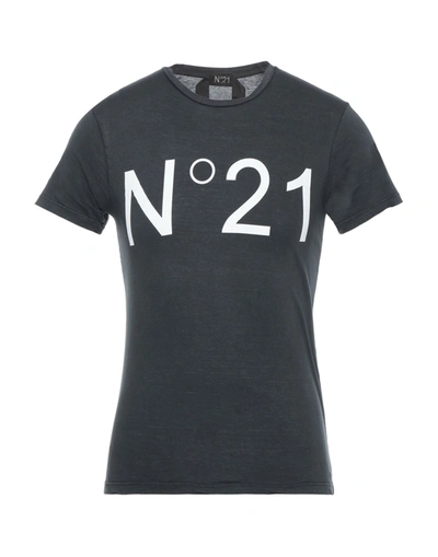 Shop Ndegree21 T-shirts In Steel Grey