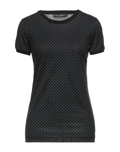 Shop Dolce & Gabbana Woman T-shirt Black Size 2 Cotton