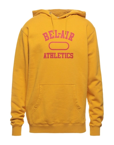 Shop Bel-air Athletics Man Sweatshirt Ocher Size Xs Cotton In Yellow