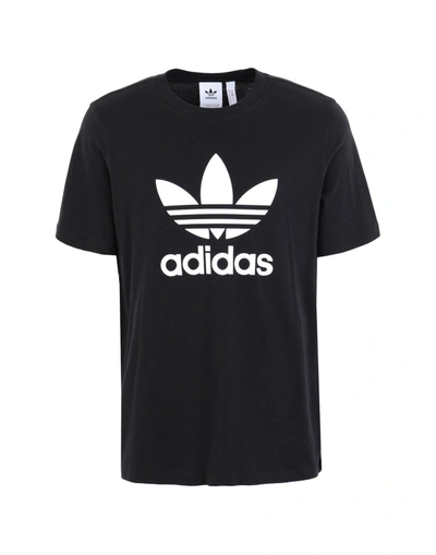 Shop Adidas Originals Trefoil T-shirt Man T-shirt Black Size Xs Cotton