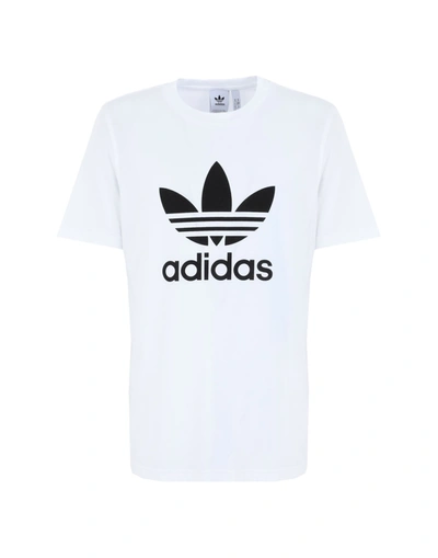 Shop Adidas Originals Trefoil T-shirt Man T-shirt White Size Xs Cotton