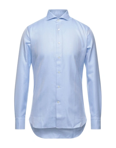 Shop Alessandro Gherardi Shirts In Sky Blue