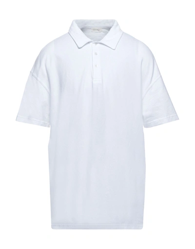 Shop American Vintage Man Polo Shirt White Size Xs/s Cotton