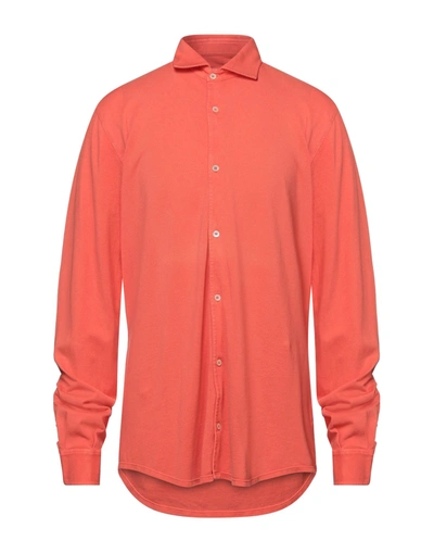 Shop Fedeli Shirts In Orange