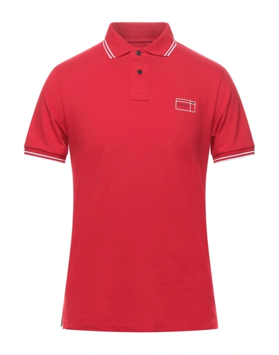 Shop Historic Man Polo Shirt Red Size S Cotton, Elastane