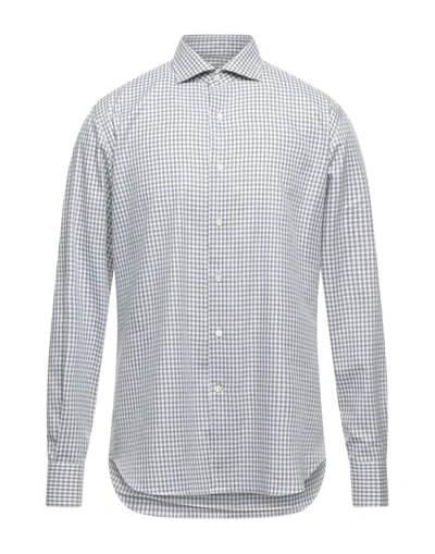 Shop Alessandro Gherardi Man Shirt Lead Size 17 Cotton In Grey