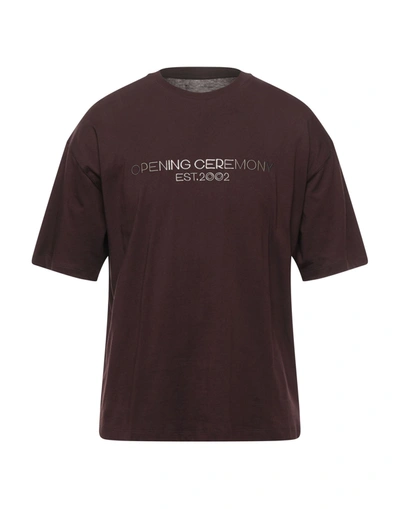 Shop Opening Ceremony Man T-shirt Cocoa Size S Cotton In Brown