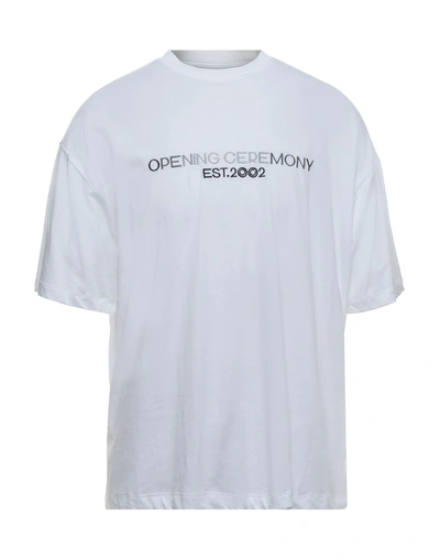 Shop Opening Ceremony Man T-shirt White Size L Cotton