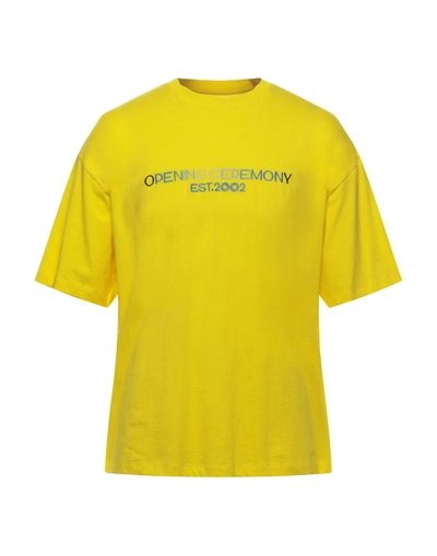 Shop Opening Ceremony Man T-shirt Yellow Size L Cotton