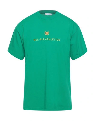 Shop Bel-air Athletics Man T-shirt Green Size Xs Cotton