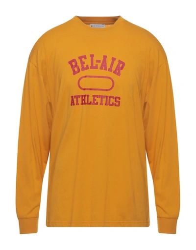 Shop Bel-air Athletics T-shirts In Ocher